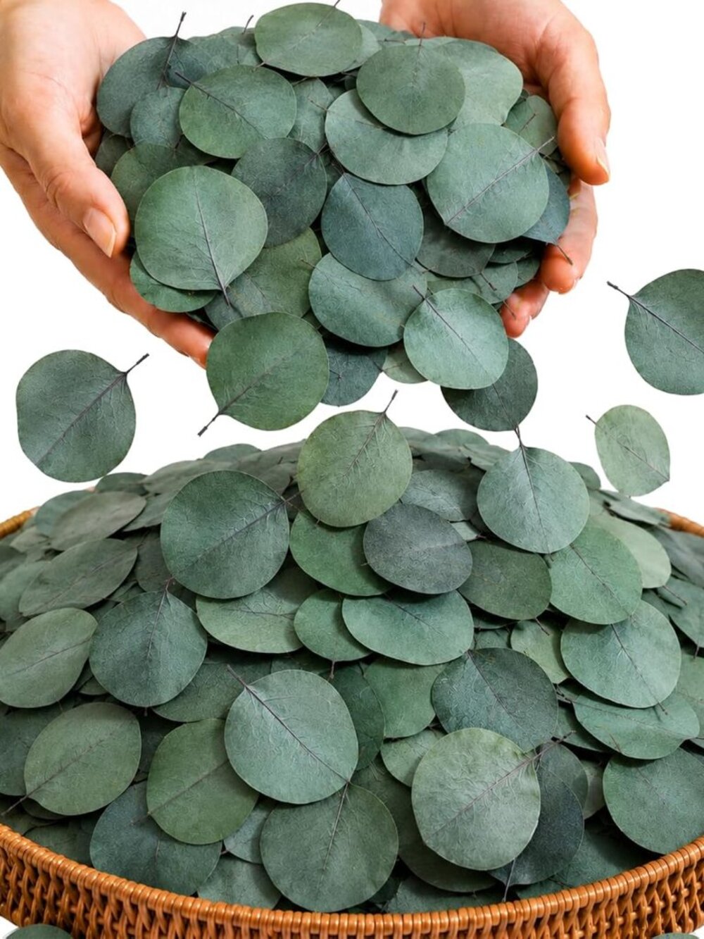 400+ Pcs Fake Eucalyptus Leaves Wedding Confetti,Green